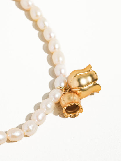 Bellflower Pearl Necklace