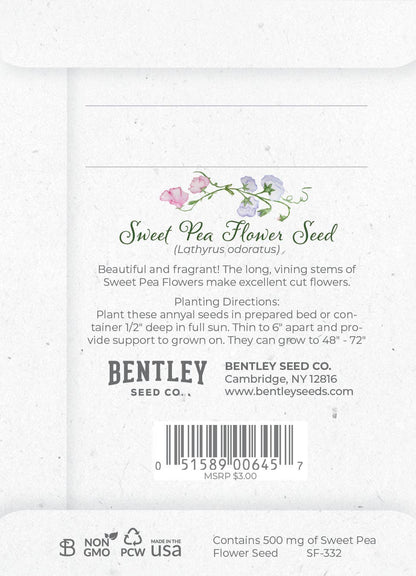 Happy Birthday Sweet Pea - Sweet Pea Seed Packets