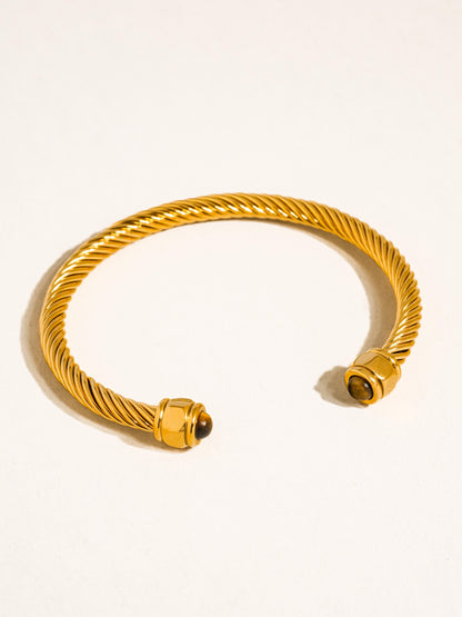 Braided Stone Bangle
