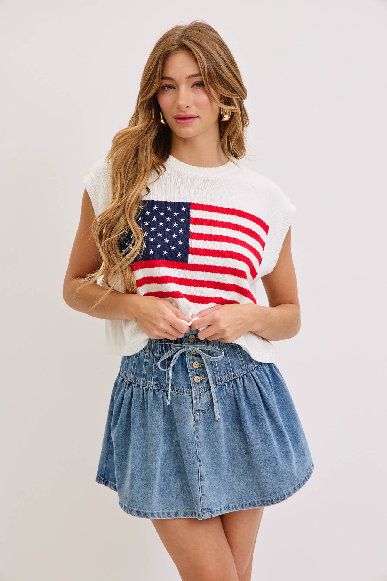 HIGH WAISTED MINI DENIM SKIRT