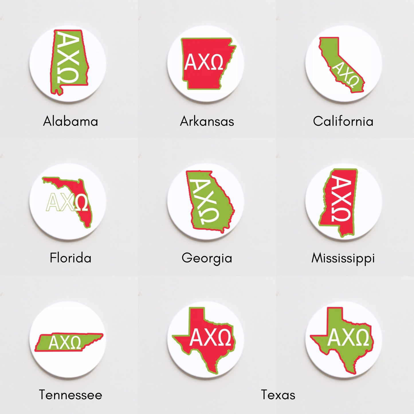 Alpha Chi Omega State Button