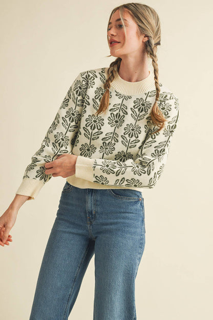 Floral Pattern Sweater