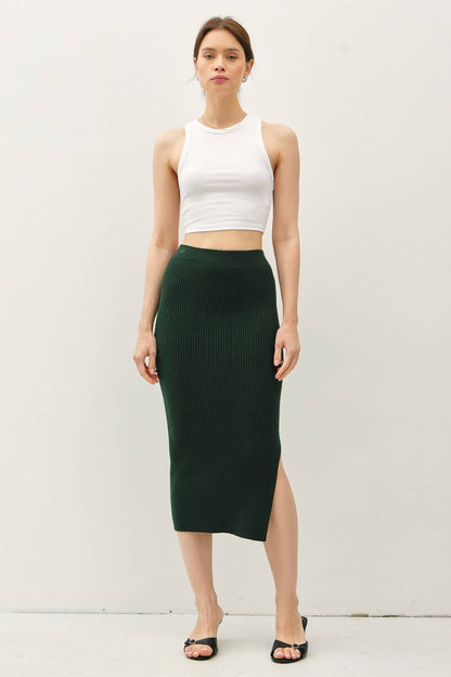 BODYCON MIDI SWEATER SKIRT