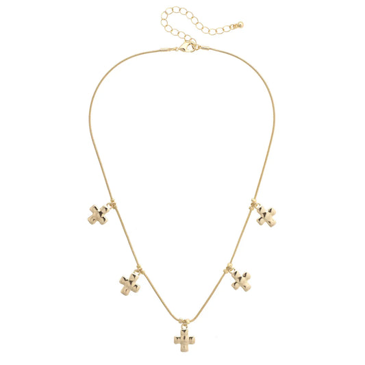 Haley Cross Charm Necklace