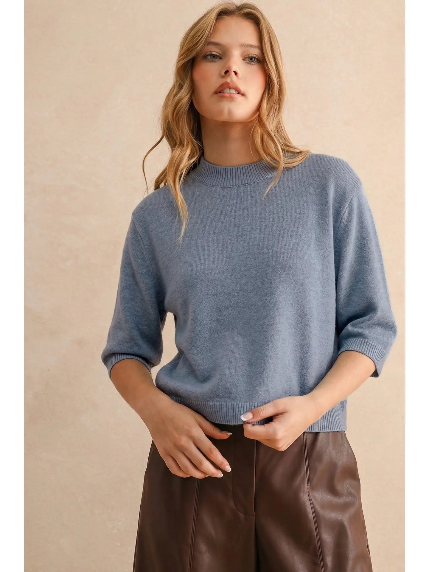 Short Sleeve Sweater Top
