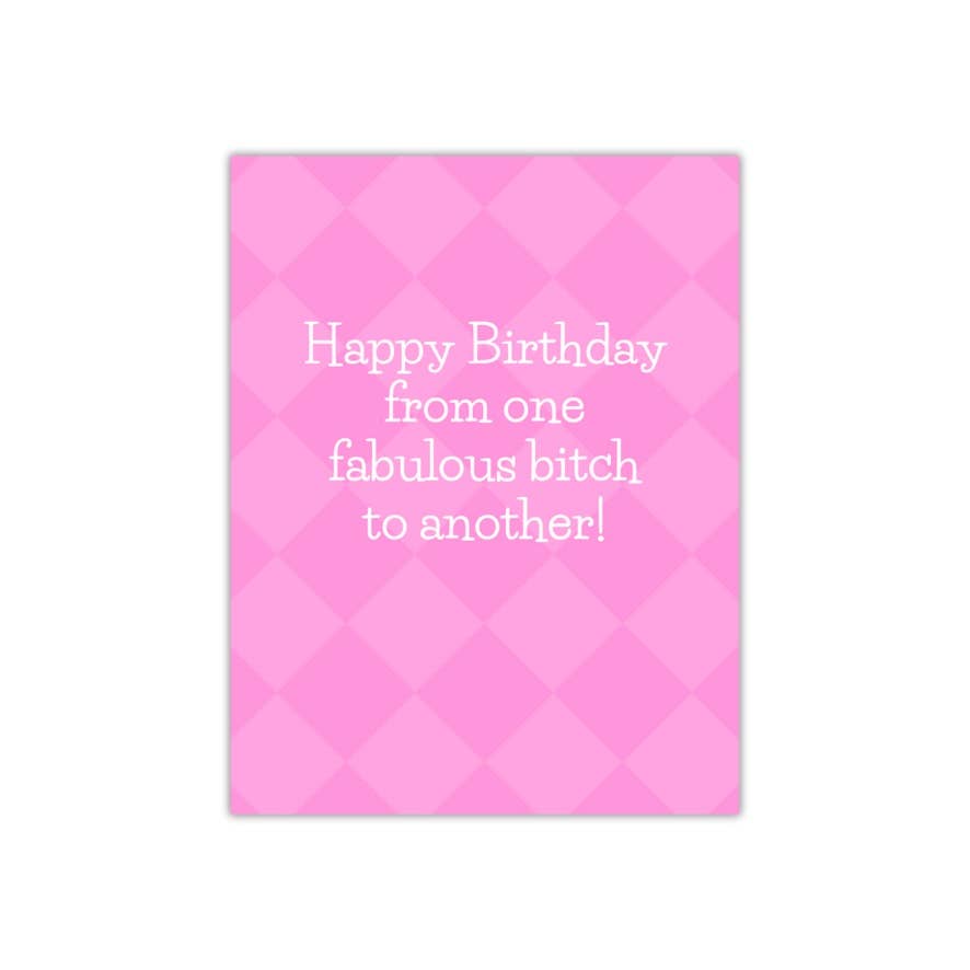 Fabulous B** Birthday Card