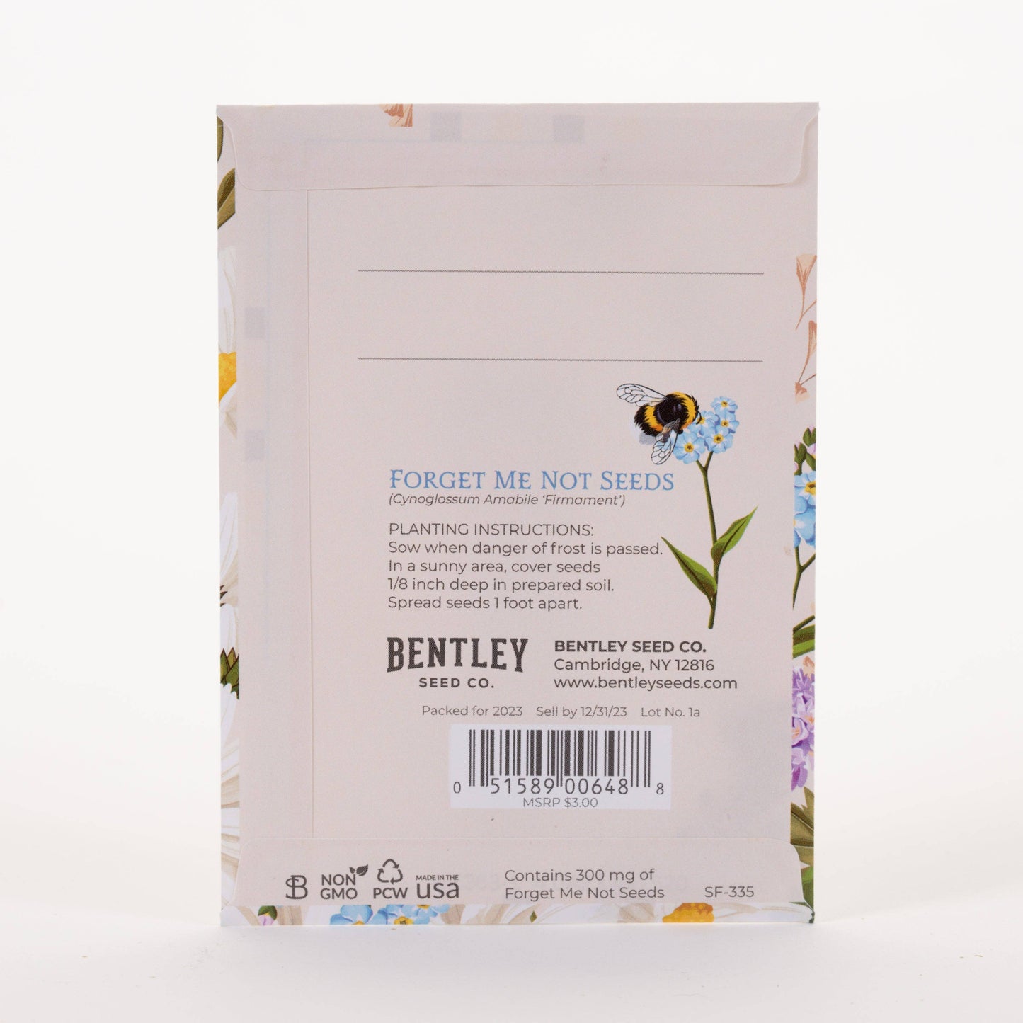 Happy Birthday - Bee - Forget Me Not Seed Packets