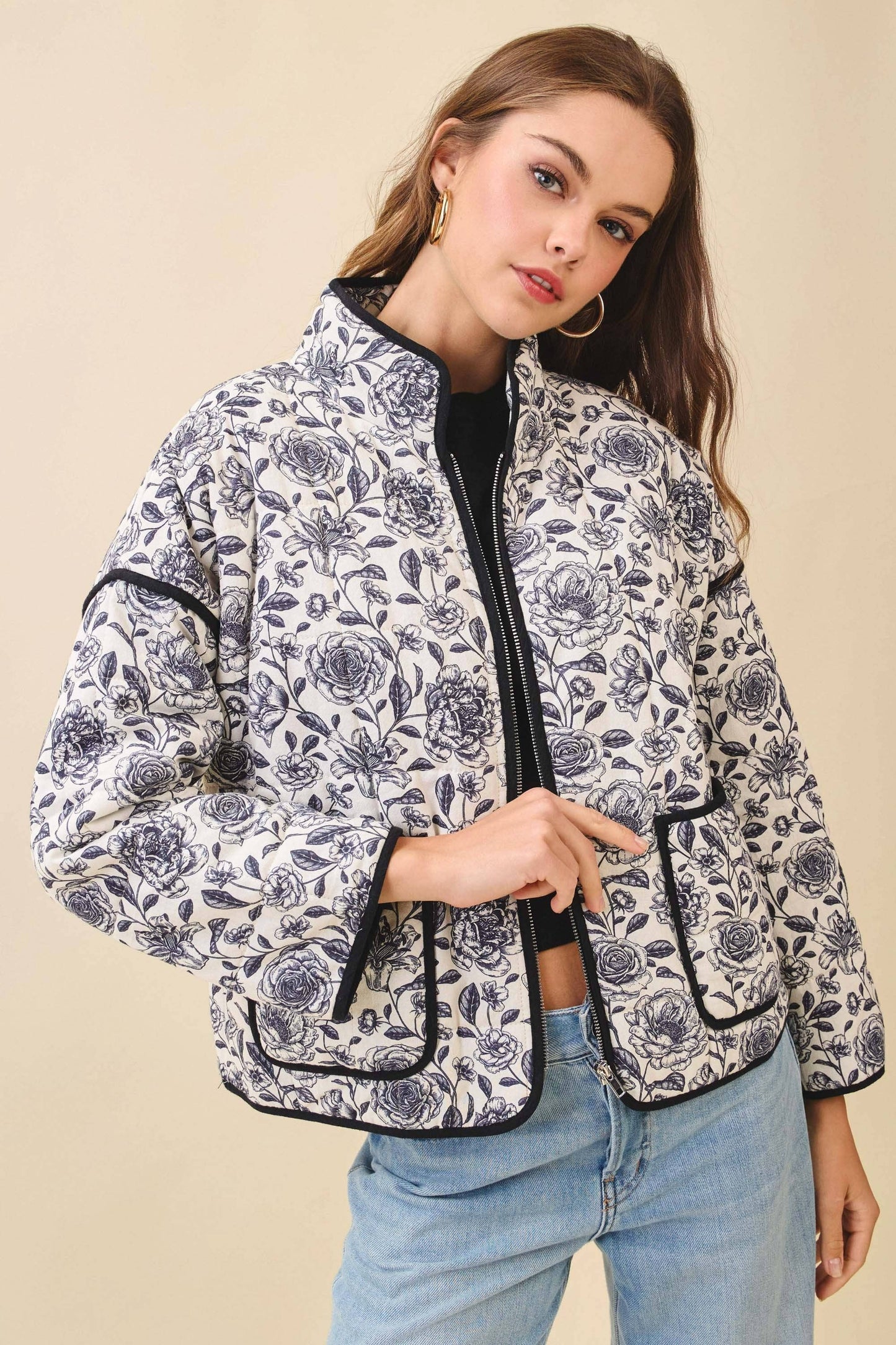 Floral Patch Jacket