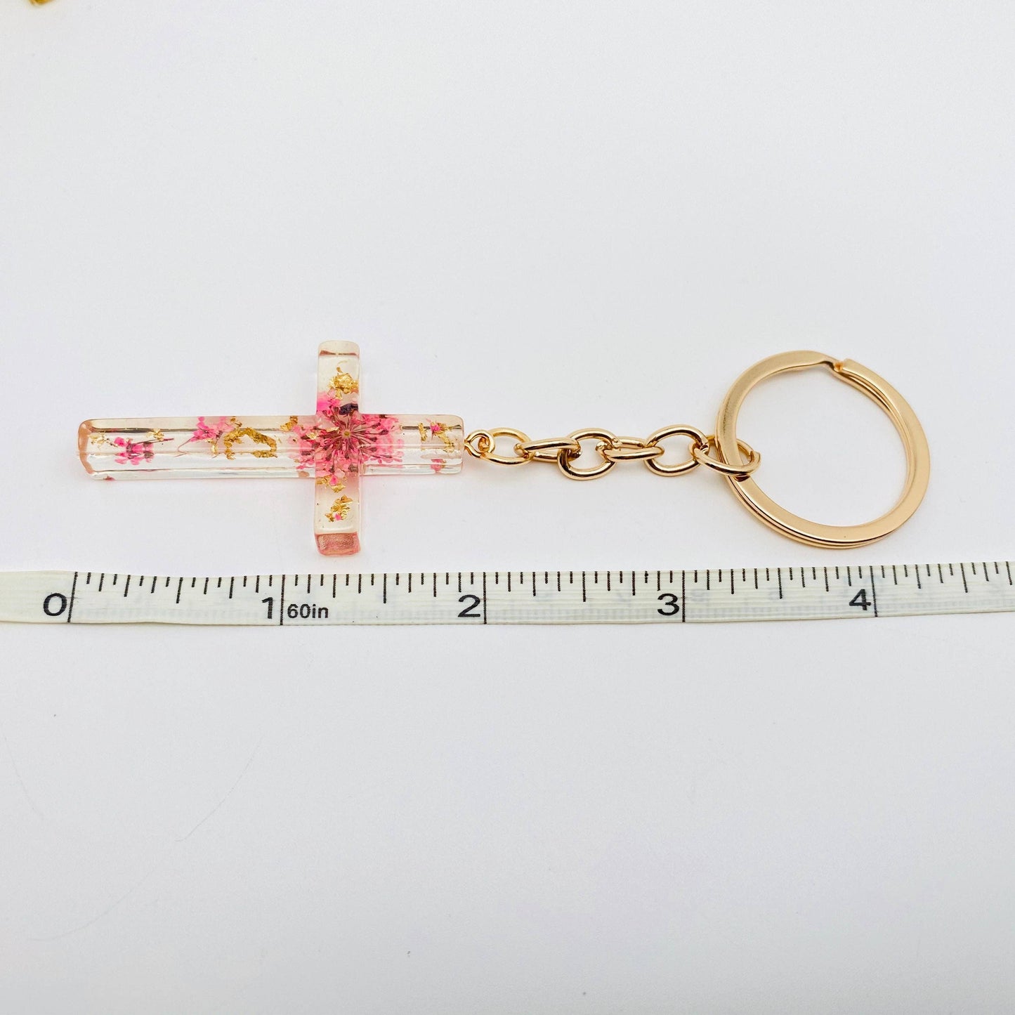 Flower Cross Keychain