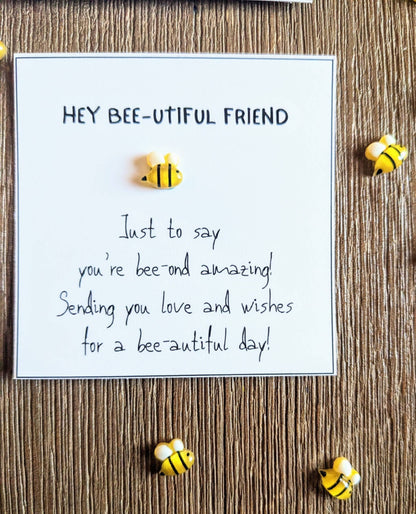 Bee-autiful Friend Card with Bee Figurine