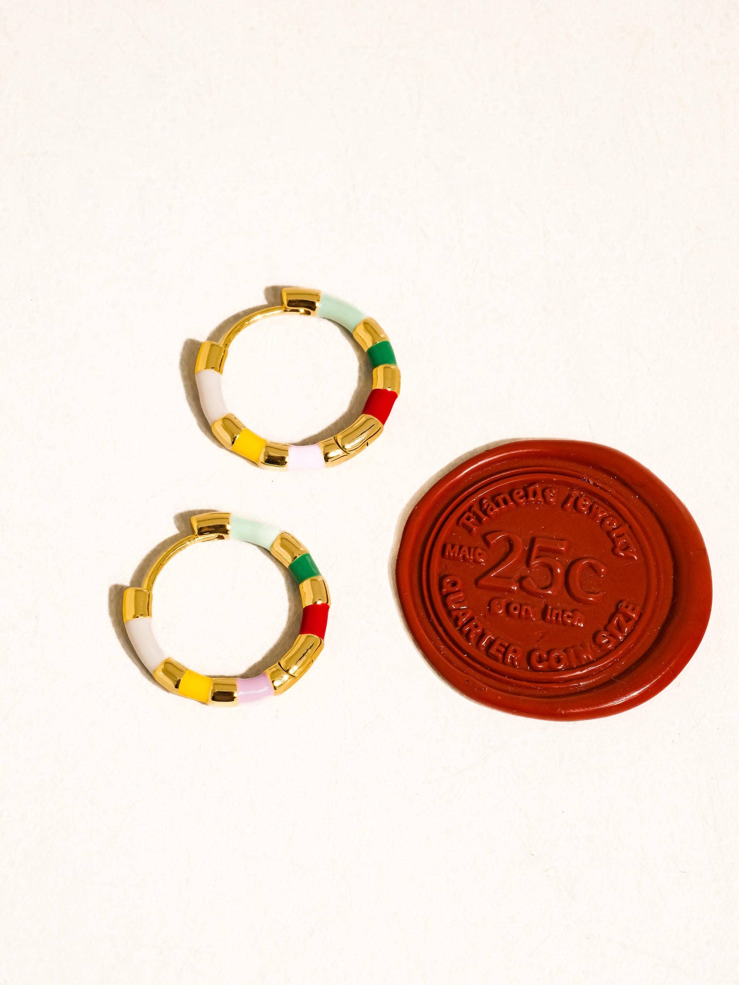 Avielle Enamel Hoops