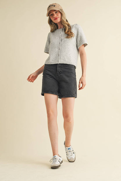 PUFF SLEEVE CARDIGAN