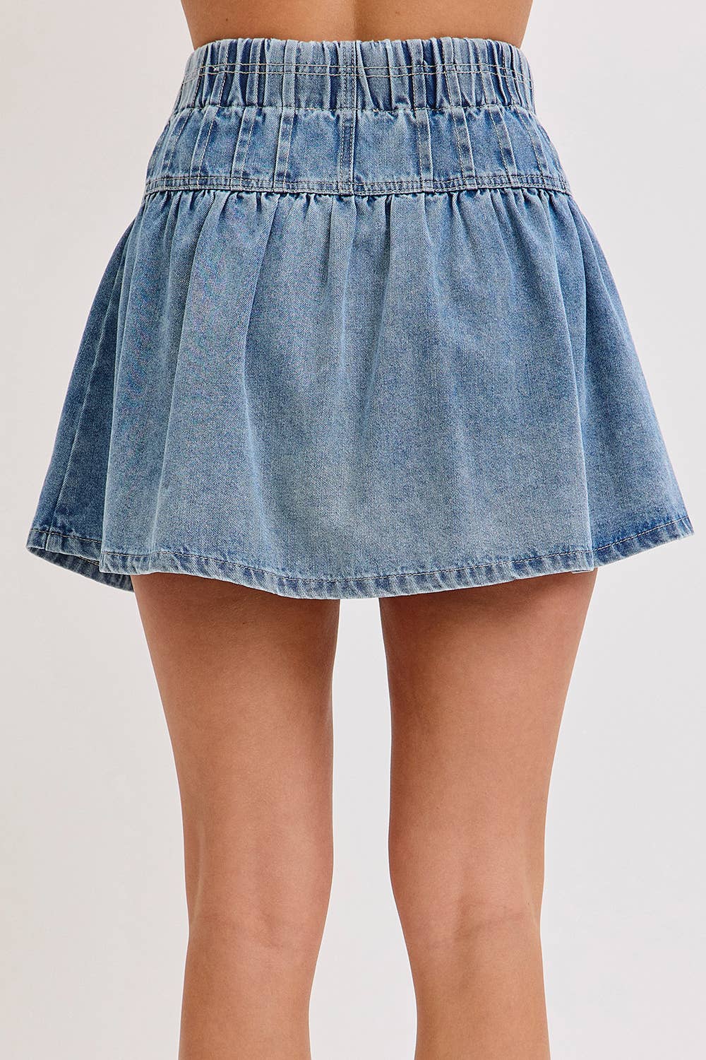 HIGH WAISTED MINI DENIM SKIRT