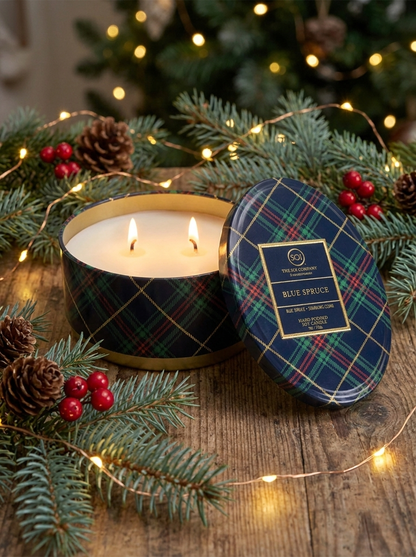 Blue Spruce Luxe 12oz Tin 2 Wick