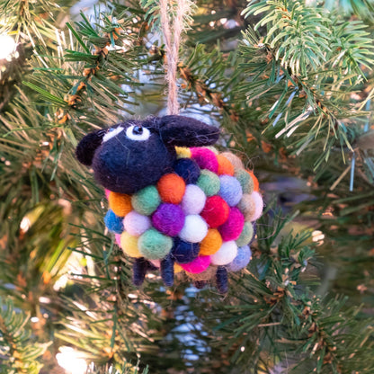 Rainbow Sheep Ornament