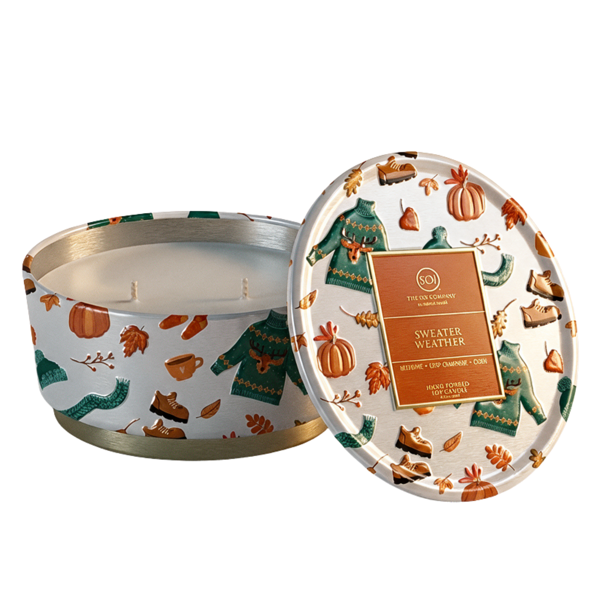 Sweater Weather Embossed Luxe 12oz  Tin