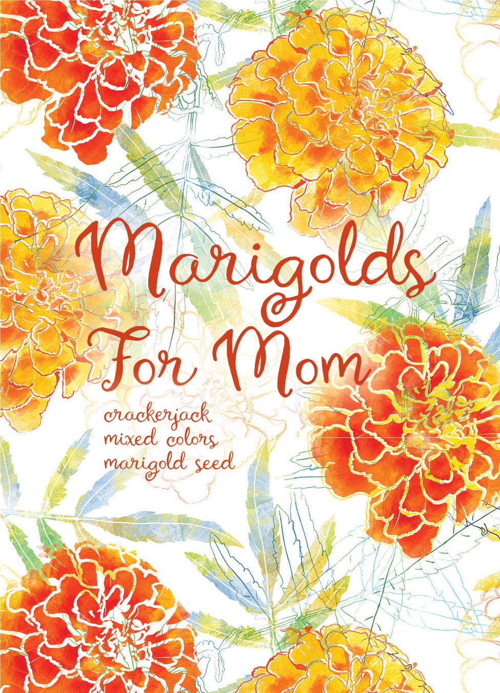 Marigolds for Mom Mother's Day - Marigold Seed Packets