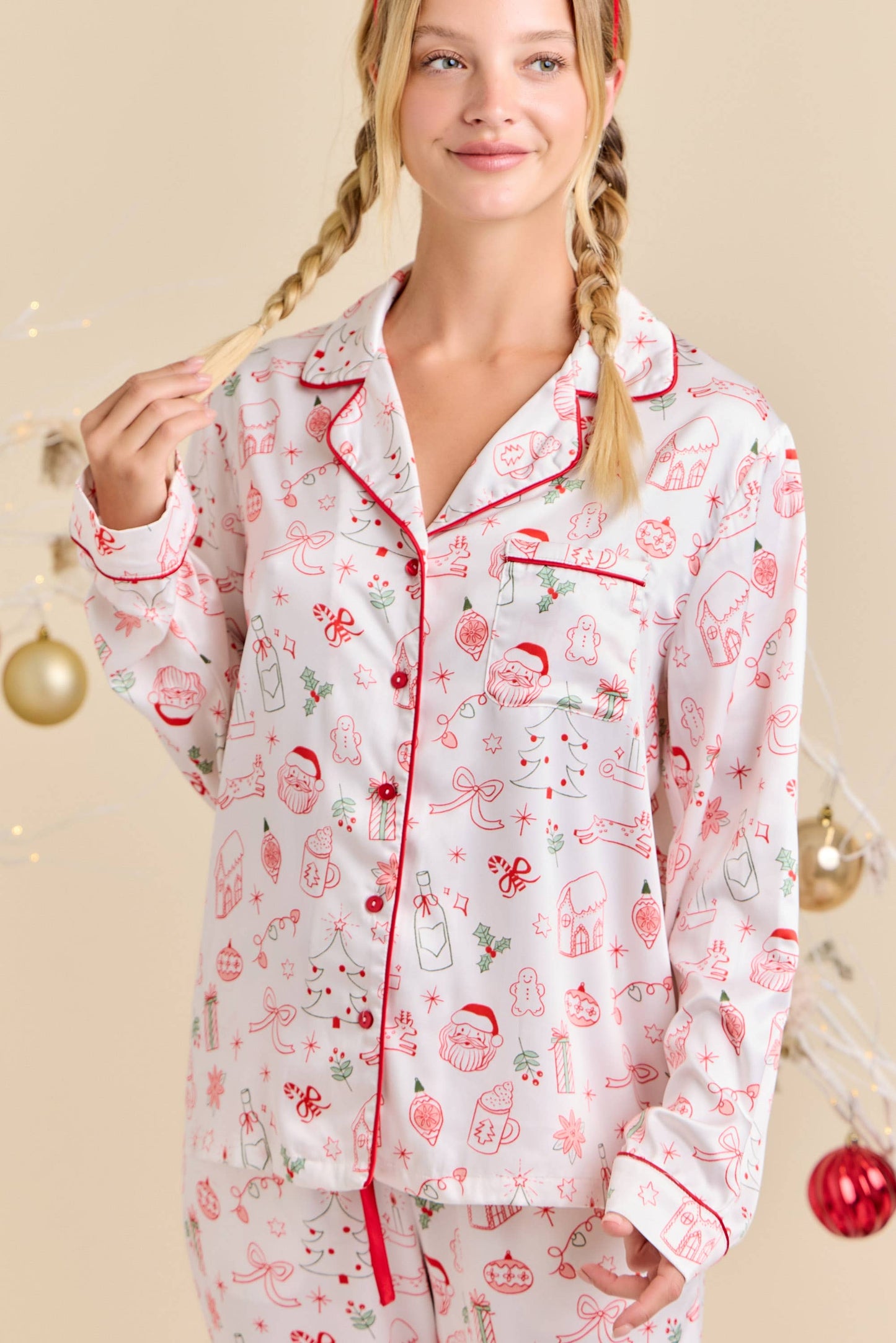Holiday Satin PJ Set