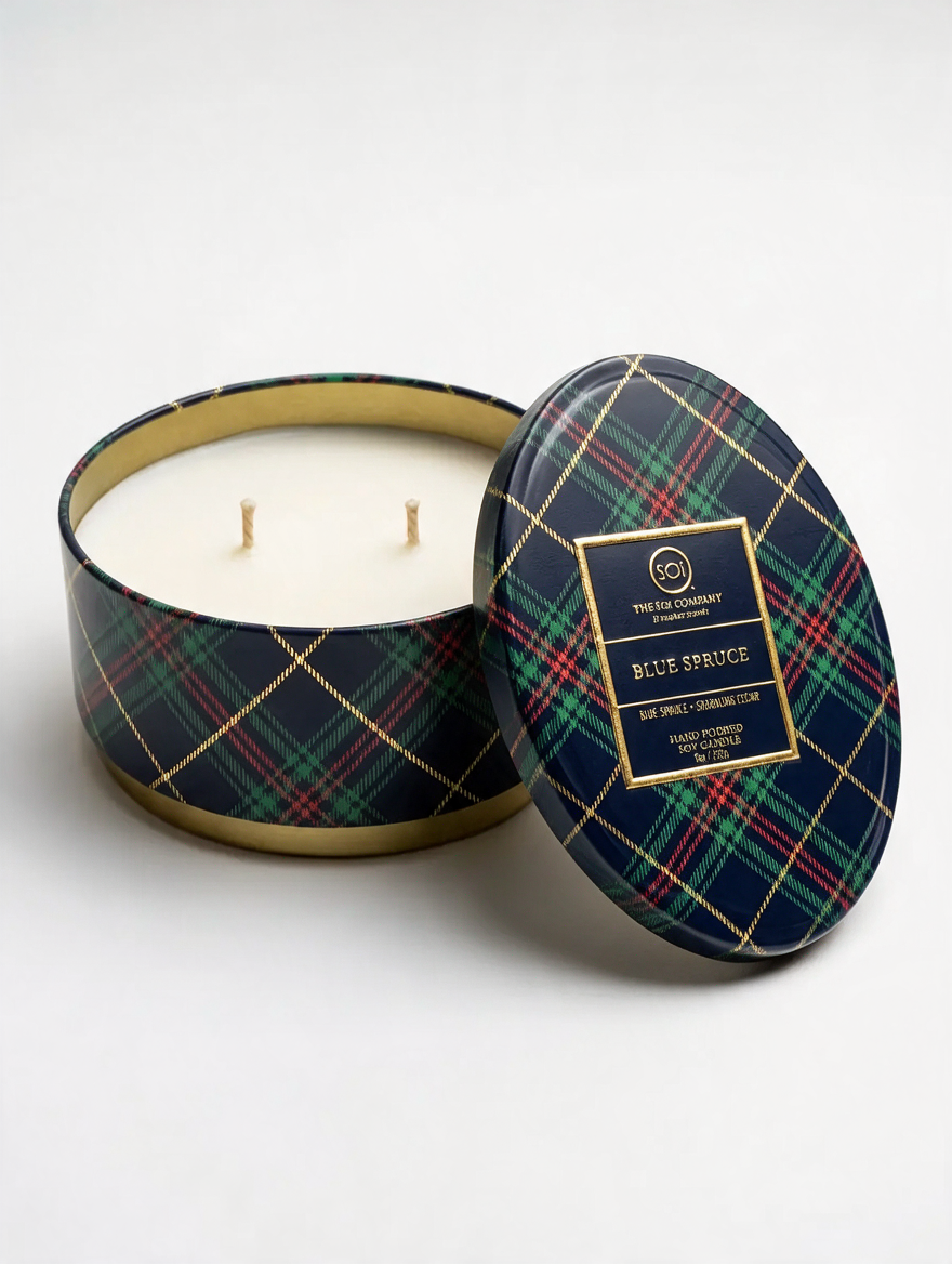 Blue Spruce Luxe 12oz Tin 2 Wick