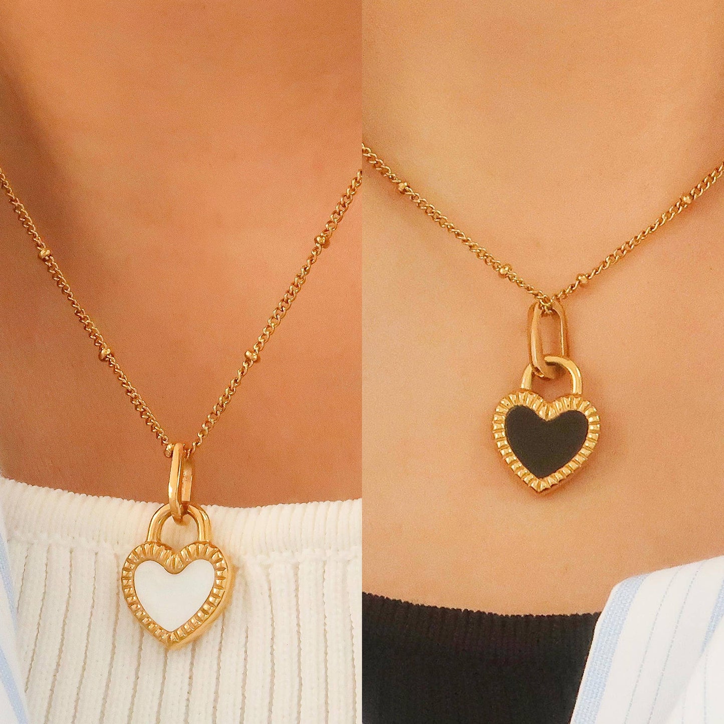 Kylie Double Heart Necklace