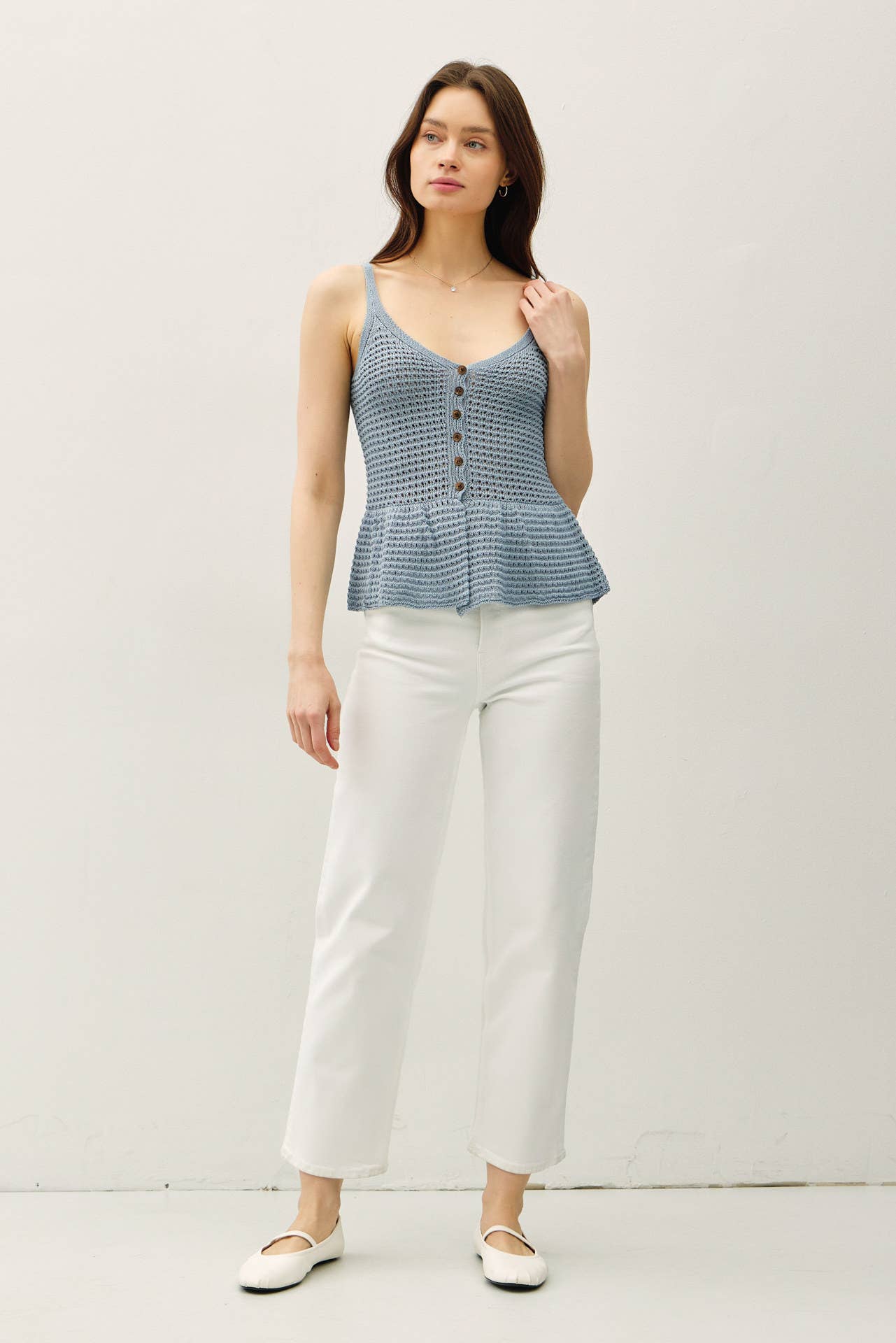 PEPLUM SWEATER TANK