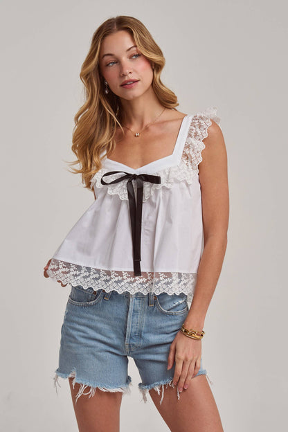 Lace Trim Blouse