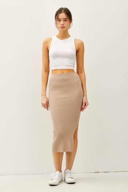 BODYCON MIDI SWEATER SKIRT