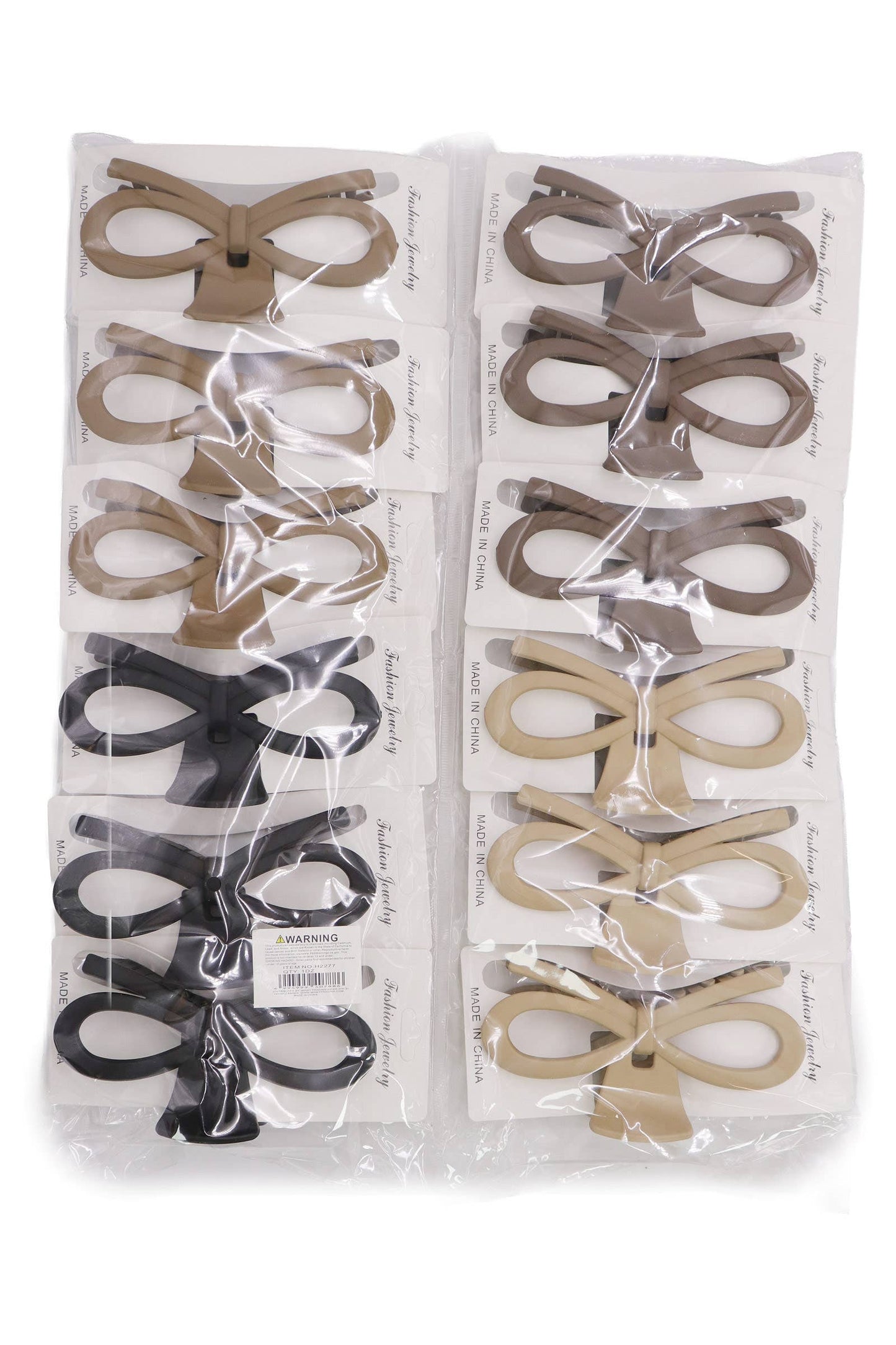 Ribbon Matte Neutral Y2k Fashion Hair Claw