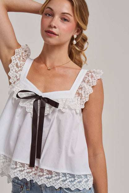 Lace Trim Blouse