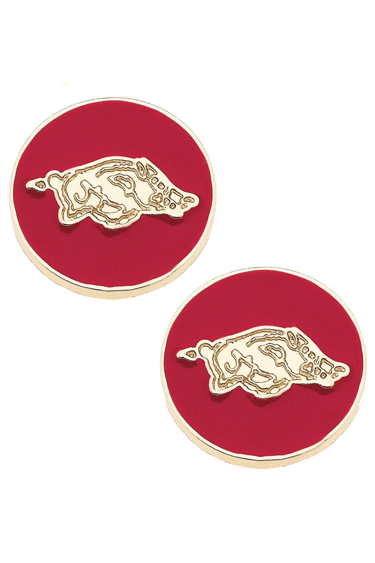 AR Circle Stud Earrings