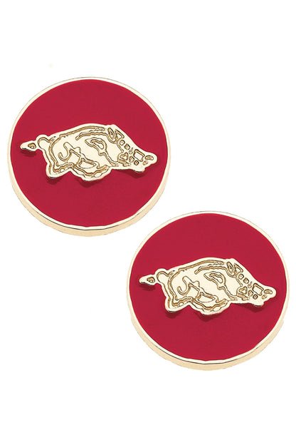 AR Circle Stud Earrings