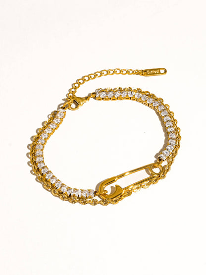 Acier Rhinestone Bracelet