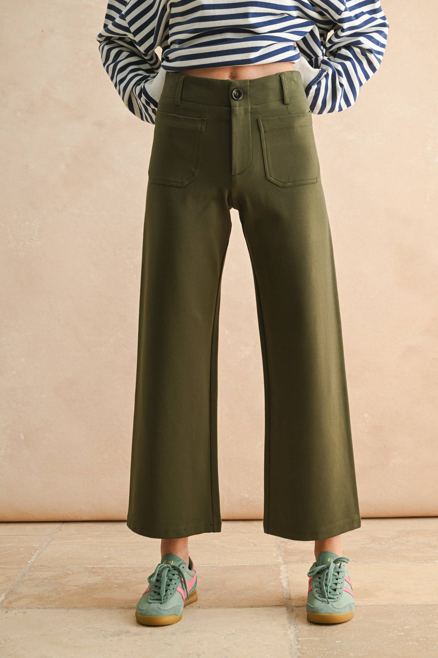 Green Ponte Pants
