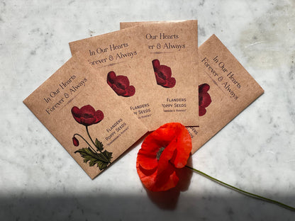 In Our Hearts Remembrance Memorial - Flanders Poppy