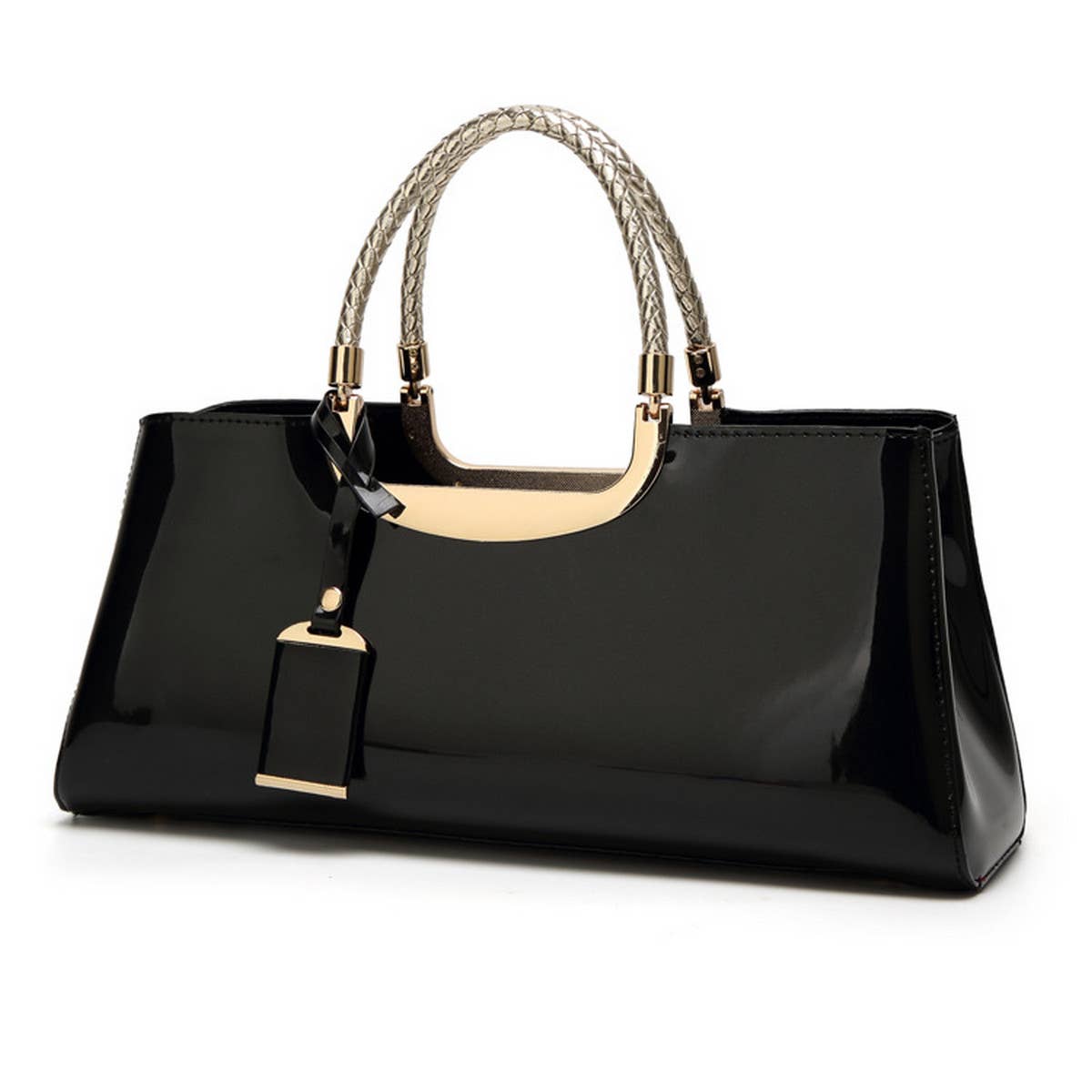 Patent Leather Tote Black