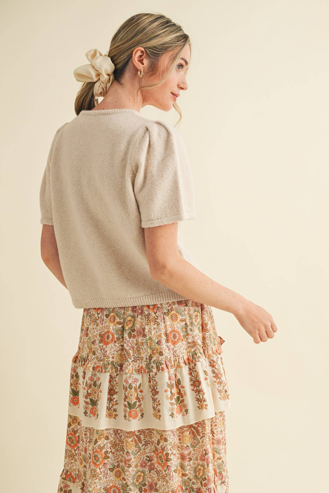 PUFF SLEEVE CARDIGAN