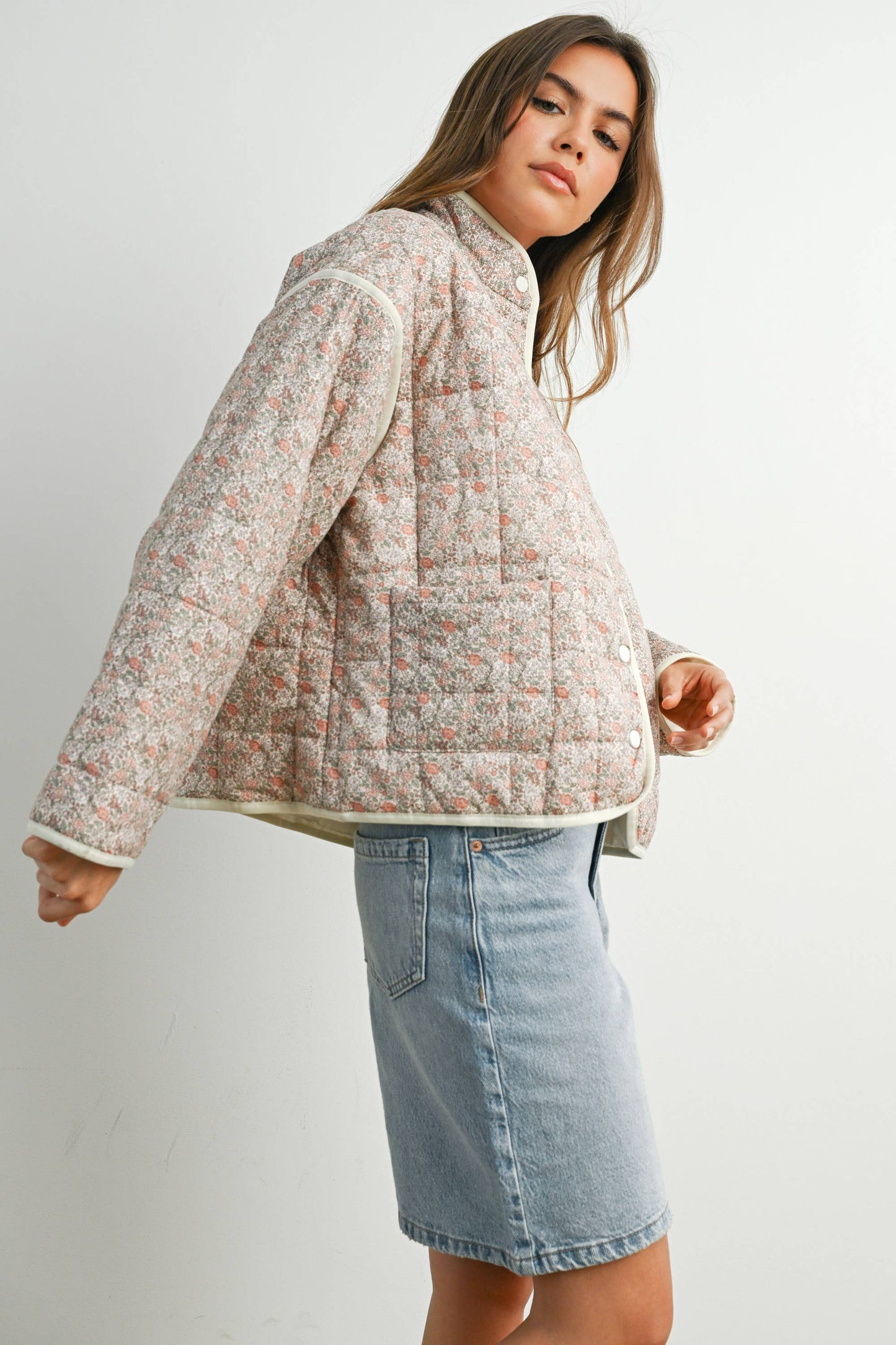 FLORAL QUILTED JACKET