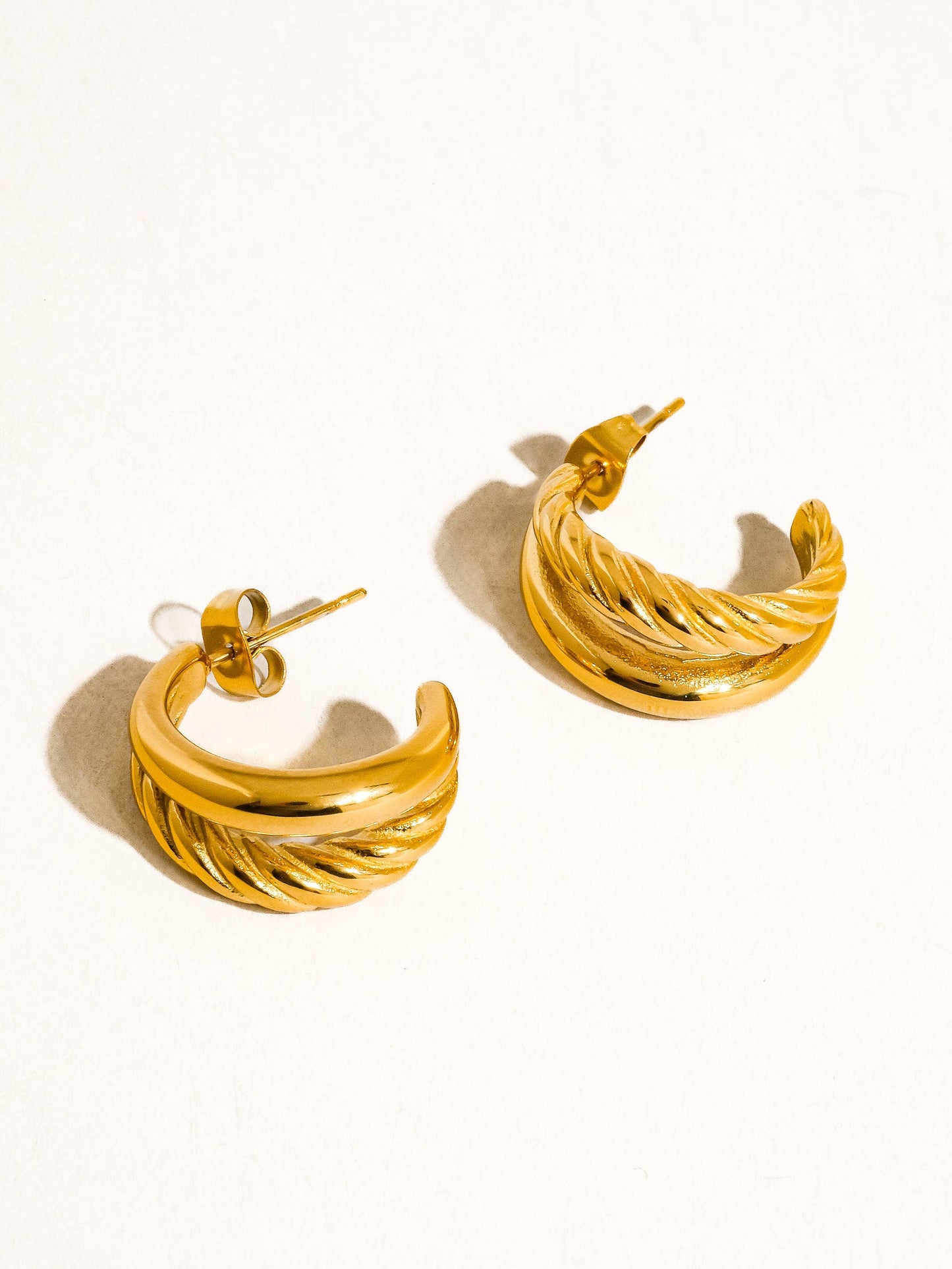 Ghislaine Double Hoops