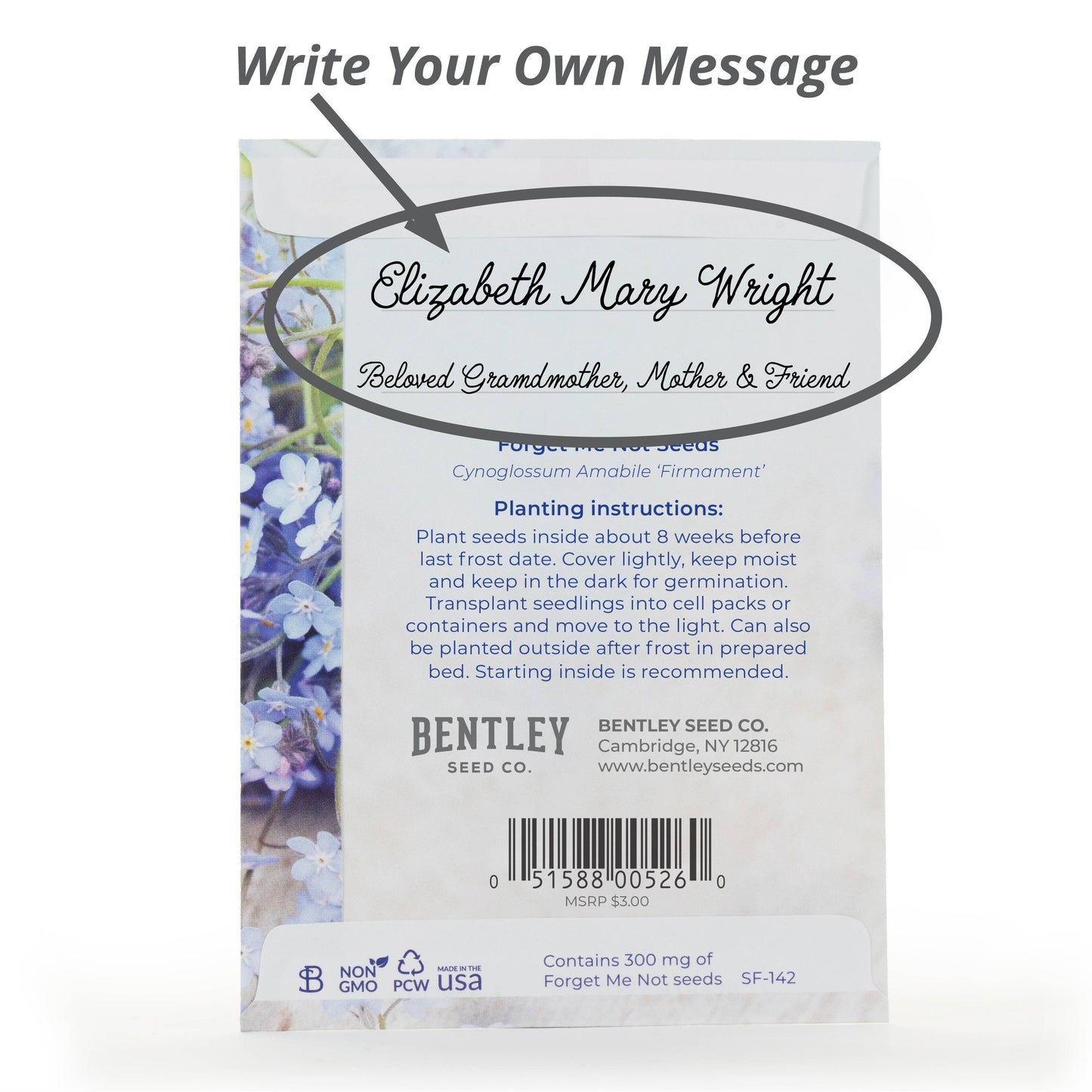 In Remembrance Love Left Behind Forget Me Not Seed Packets