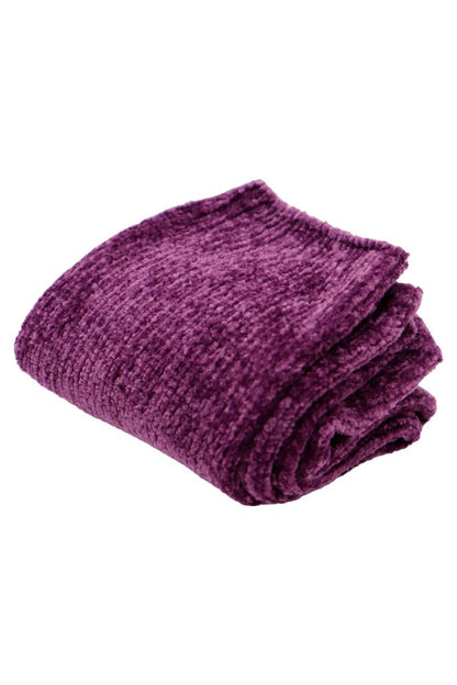 Velvety Chenille Knitted Quarter Socks