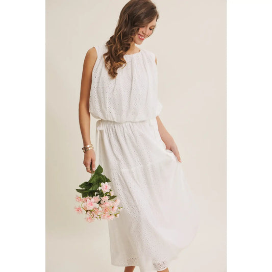 Textured Cotton Eyelet Bubble