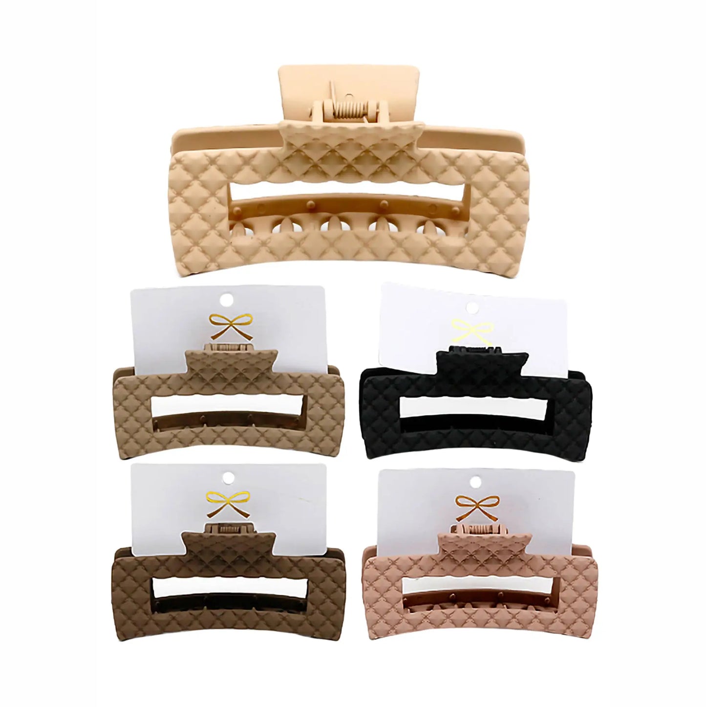 Diamond Wide Block Matte Claw Clip