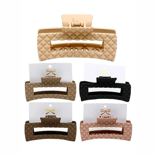 Diamond Wide Block Matte Claw Clip