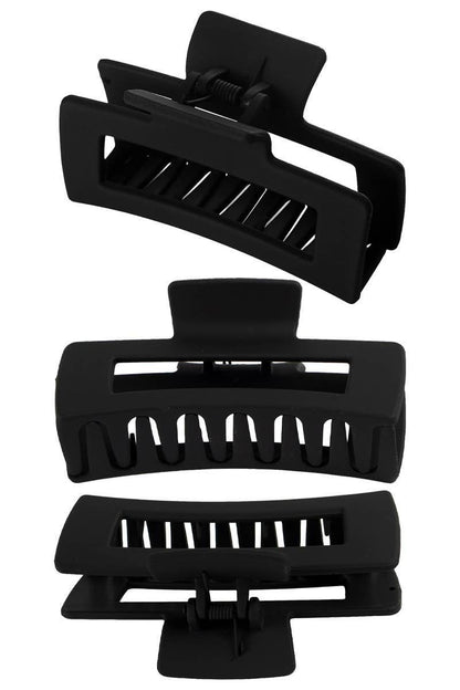 Matte Neutral Wide Block Y2k Clip Hair Claw