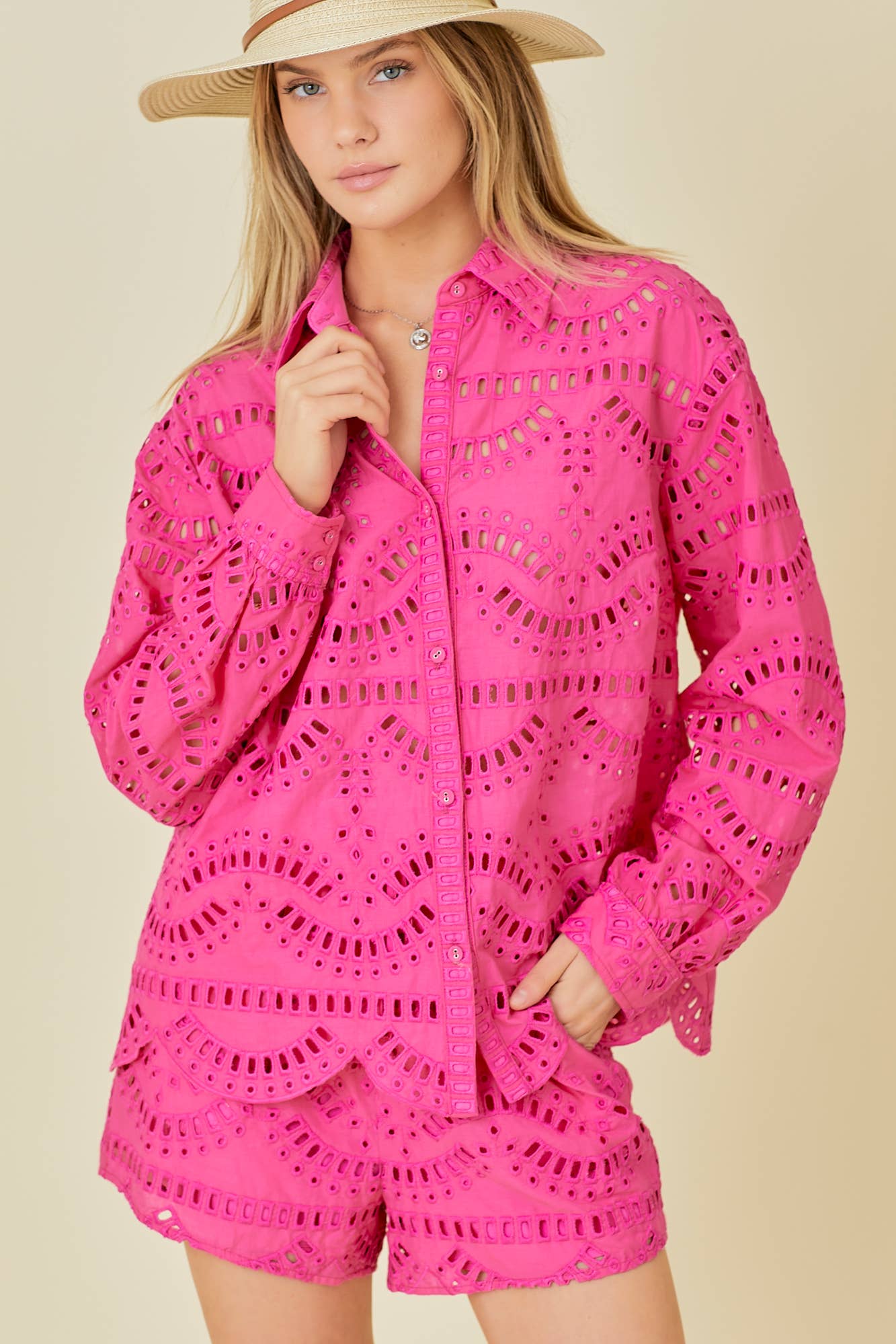 Eyelet Lace Beach Shirt