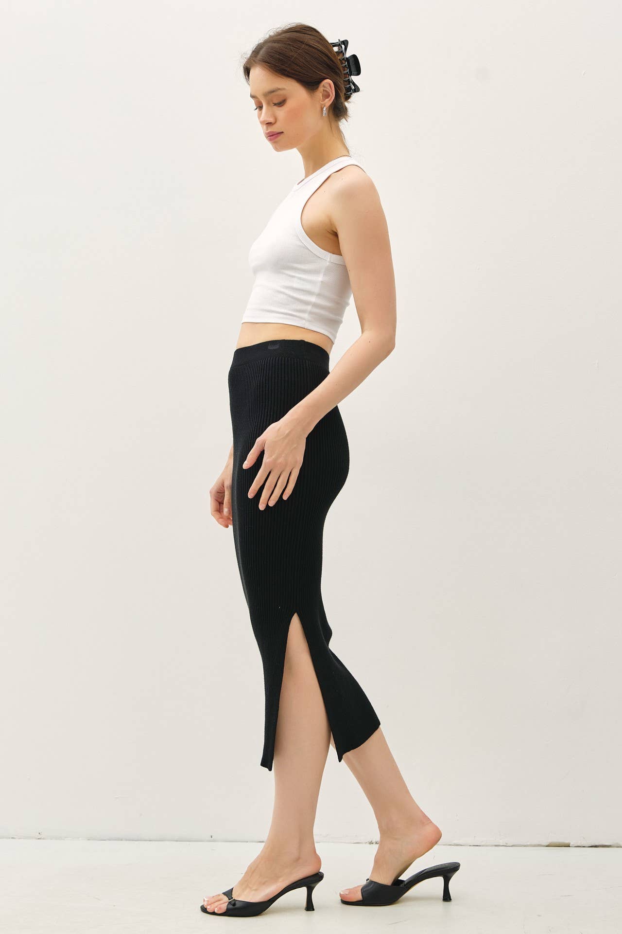 BODYCON MIDI SWEATER SKIRT