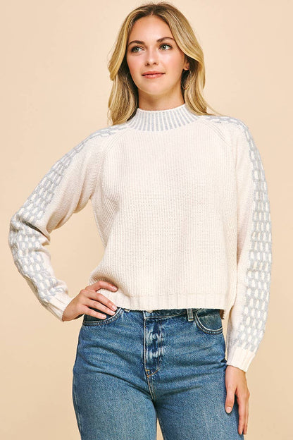 MOCK NECK SWEATER TOP
