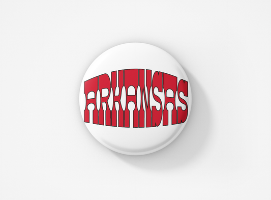 Retro Arkansas Button Pin