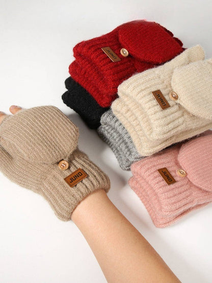 Fingerless Gloves with Mitten Flaps