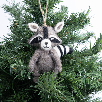 Felt Raccoon Ornament